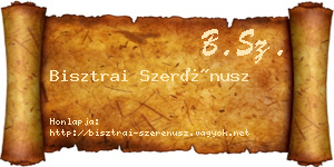 Bisztrai Szerénusz névjegykártya